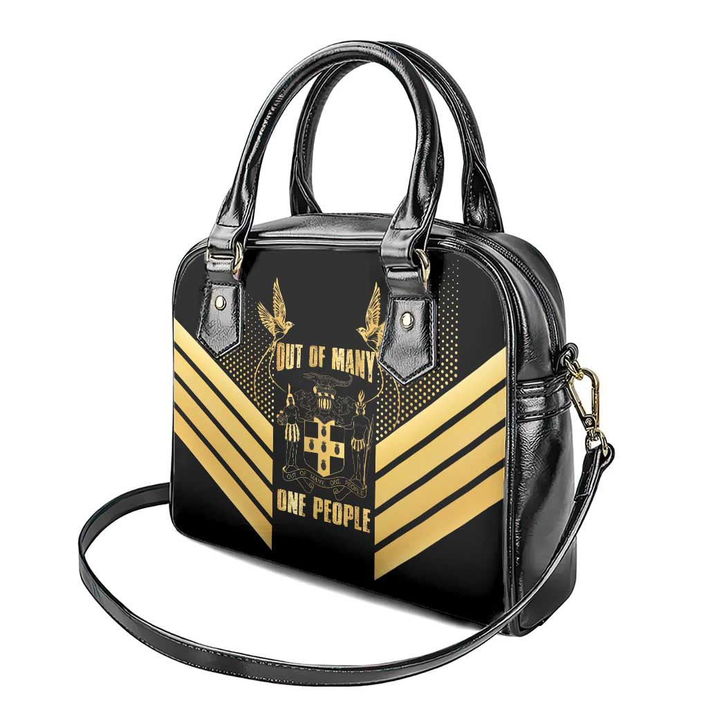 Jamaica Independence Day Shoulder Handbag Out Of Many One People Gold Color LT14