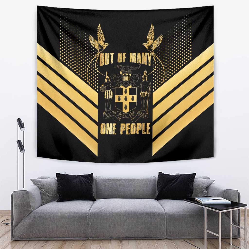 Jumieka Independence Day Tapestry Out Of Many, One People Gold Color LT14