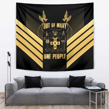Jumieka Independence Day Tapestry Out Of Many, One People Gold Color LT14