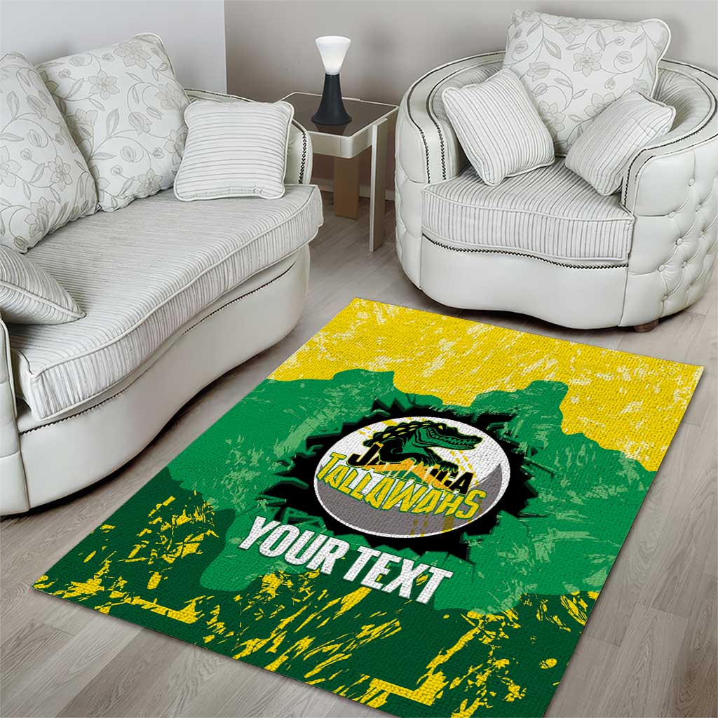 Custom Afro Jamaica Cricket Area Rug Go Champions Tallawahs Grunge Style LT14