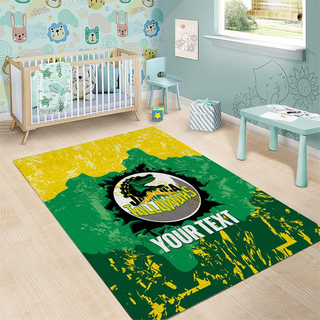 Custom Afro Jamaica Cricket Area Rug Go Champions Tallawahs Grunge Style LT14
