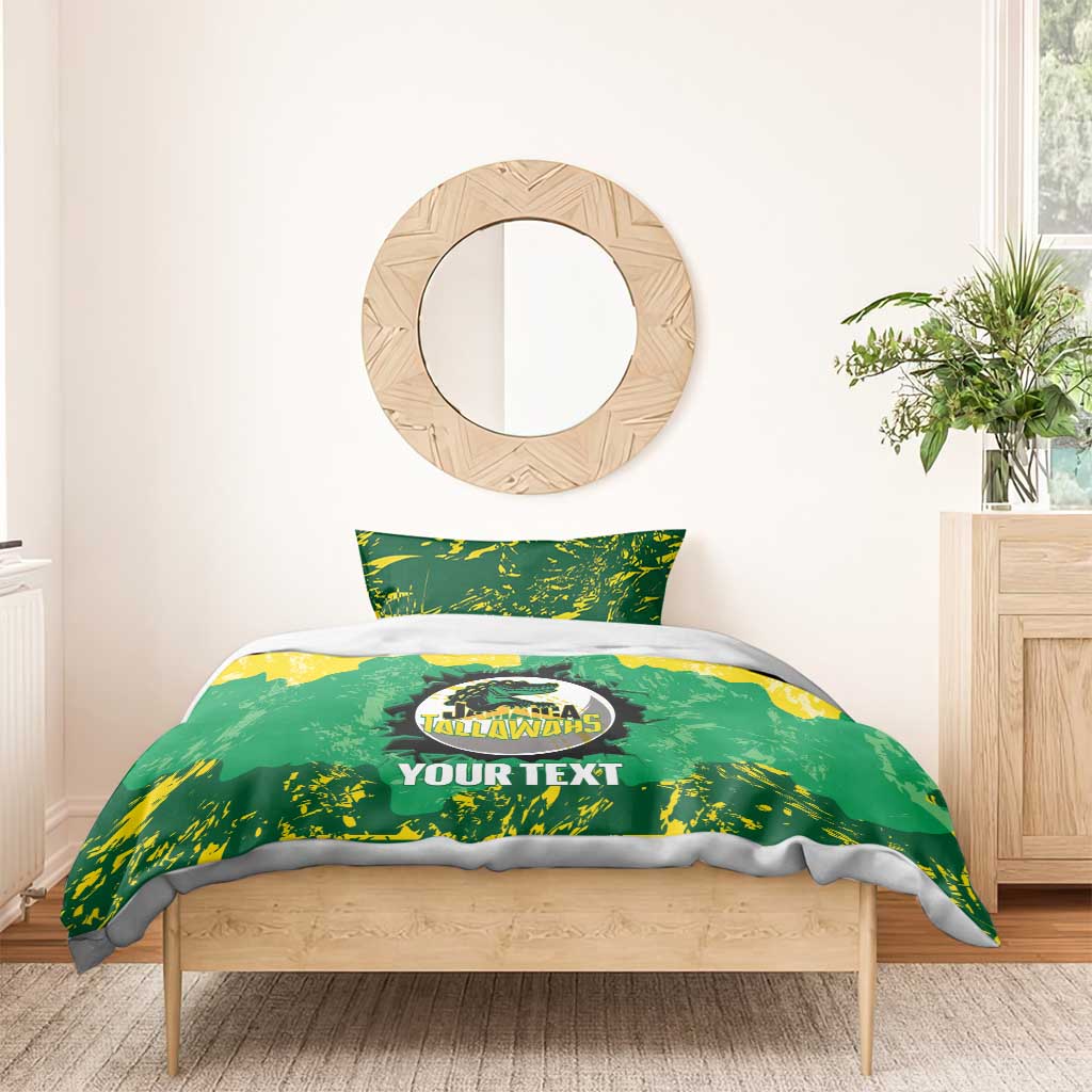 Custom Afro Jamaica Cricket Bedding Set Go Champions Tallawahs Grunge Style LT14