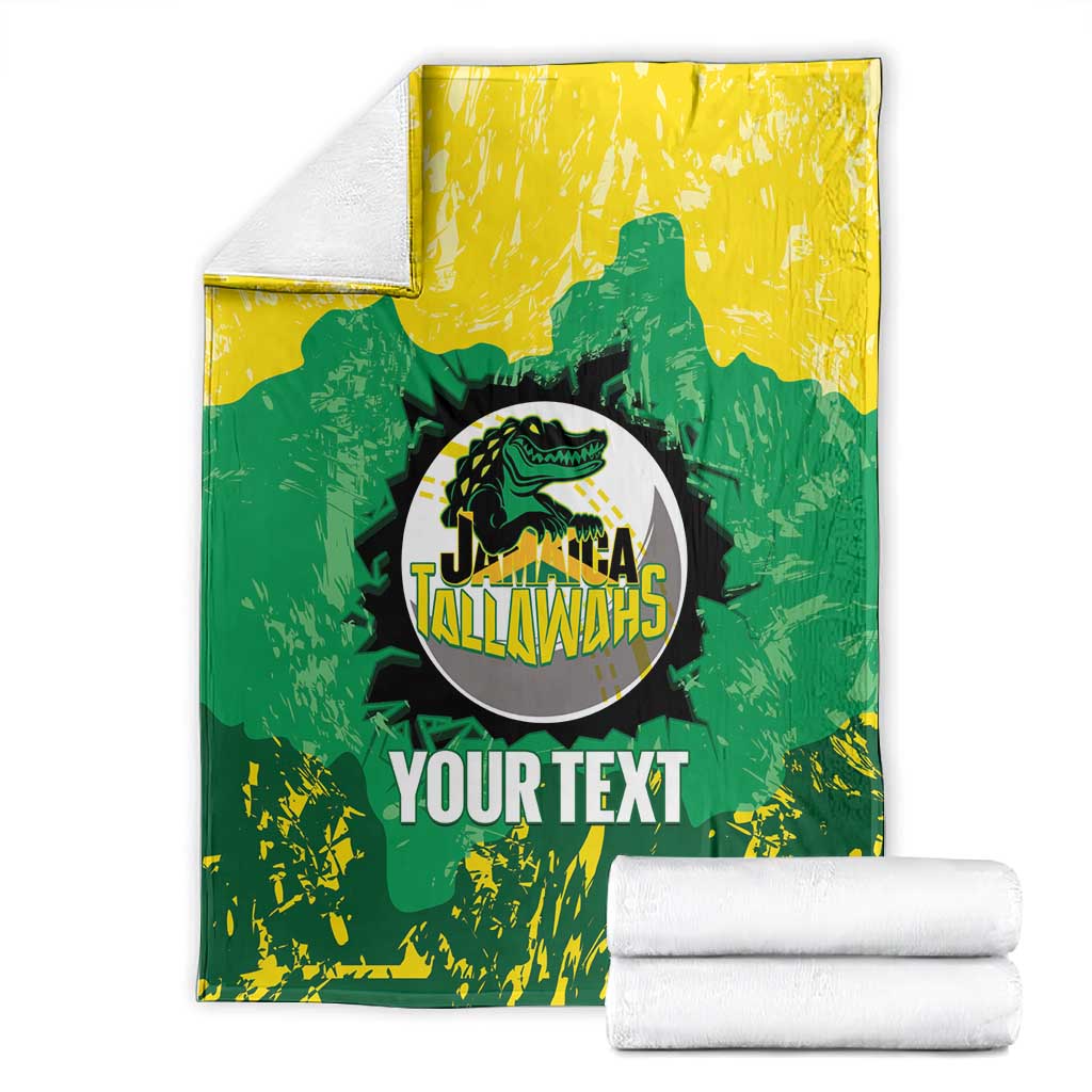 Custom Afro Jamaica Cricket Blanket Go Champions Tallawahs Grunge Style LT14