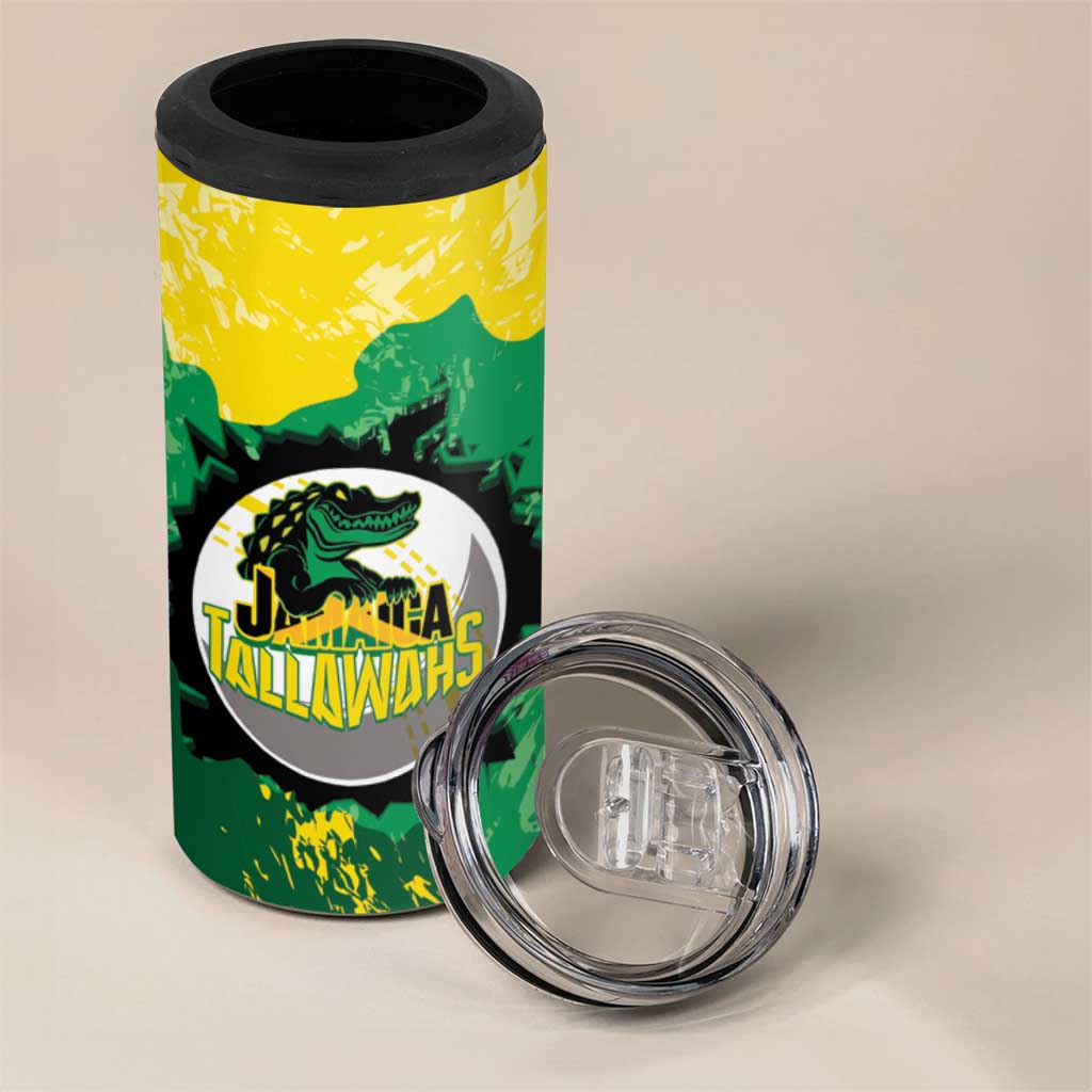 Custom Afro Jamaica Cricket 4 in 1 Can Cooler Tumbler Go Champions Tallawahs Grunge Style LT14