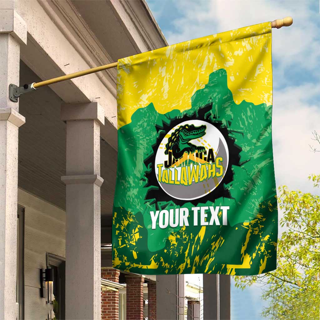 Custom Afro Jamaica Cricket Garden Flag Go Champions Tallawahs Grunge Style LT14