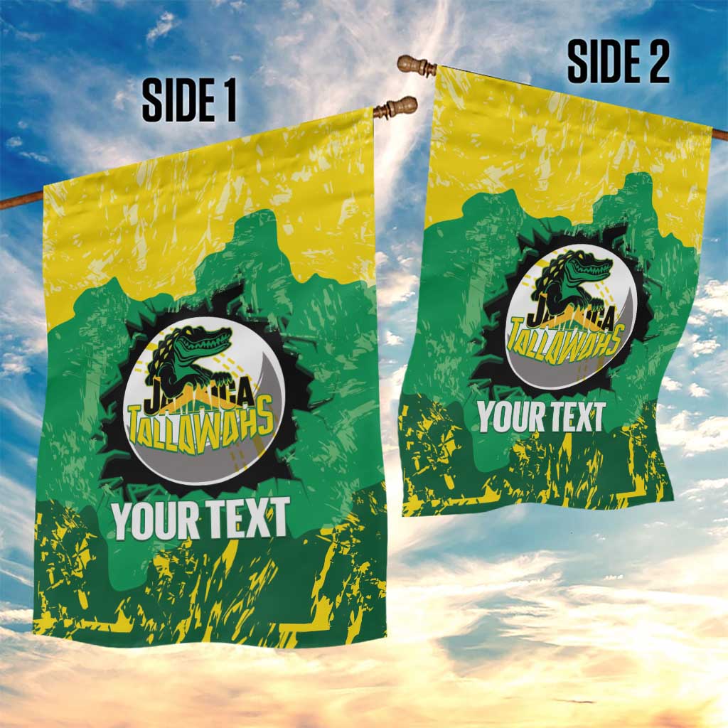 Custom Afro Jamaica Cricket Garden Flag Go Champions Tallawahs Grunge Style LT14