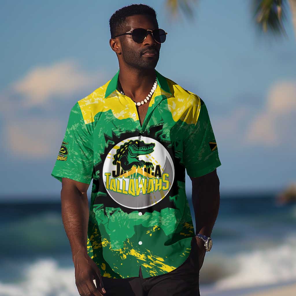 Custom Afro Jamaica Cricket Hawaiian Shirt Go Champions Tallawahs Grunge Style LT14