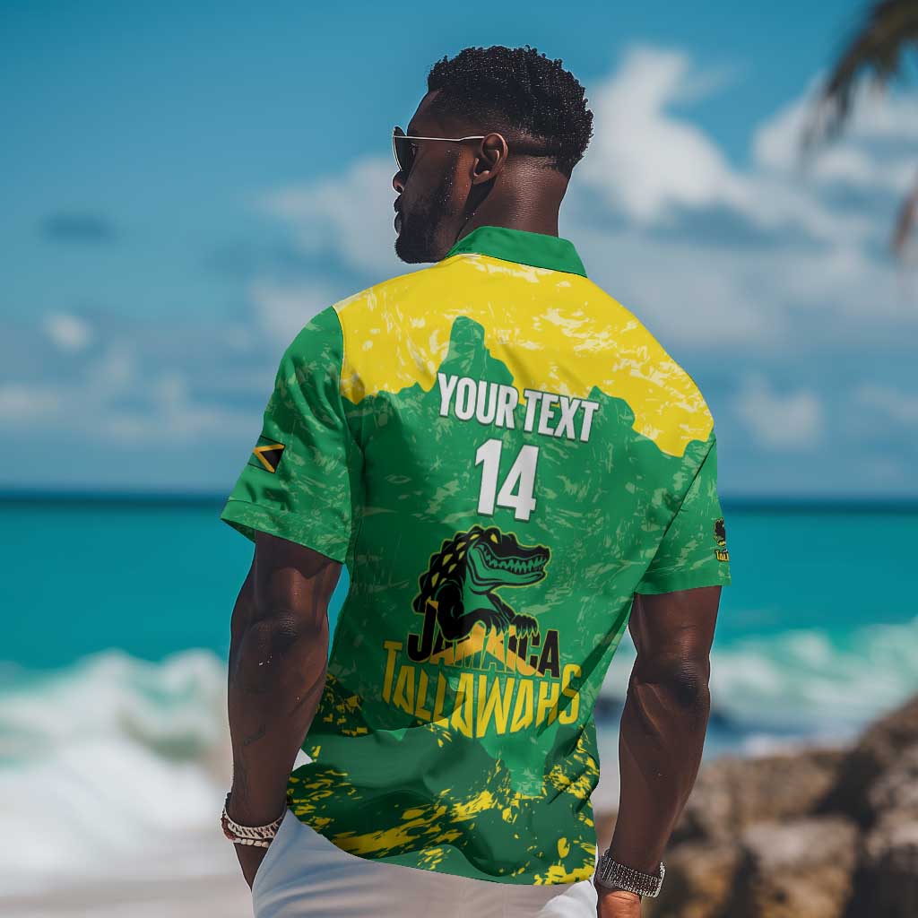 Custom Afro Jamaica Cricket Hawaiian Shirt Go Champions Tallawahs Grunge Style LT14
