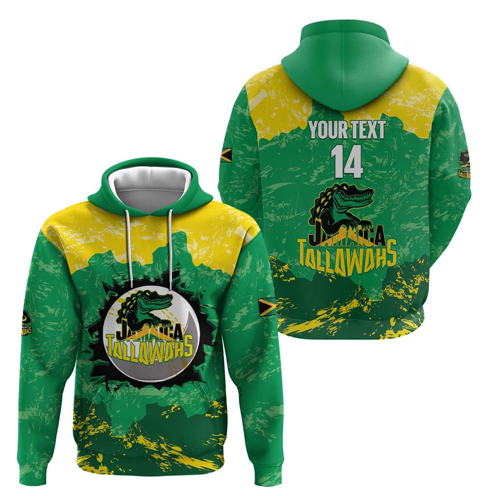 Custom Jamaica Cricket Hoodie Go Champions Tallawahs Grunge Style LT14