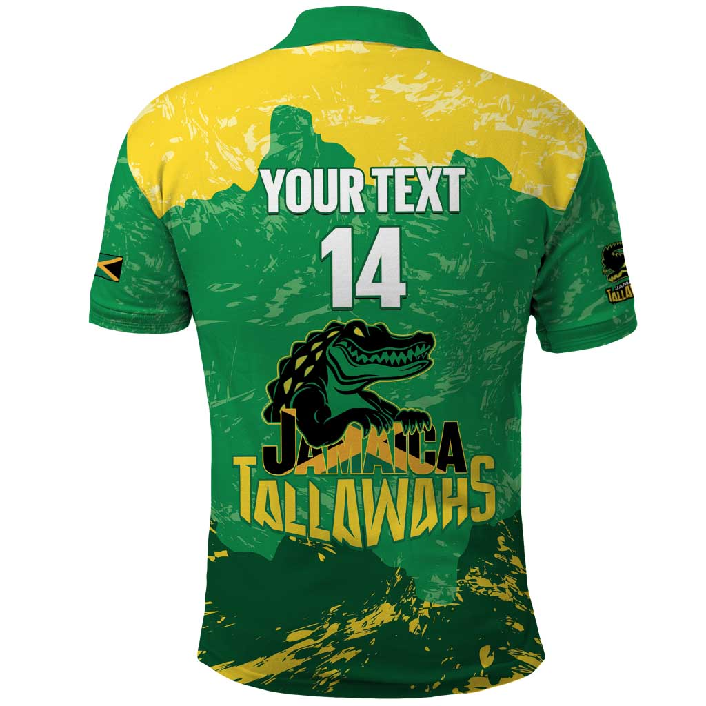 Custom Jamaica Cricket Polo Shirt Go Champions Tallawahs Grunge Style LT14