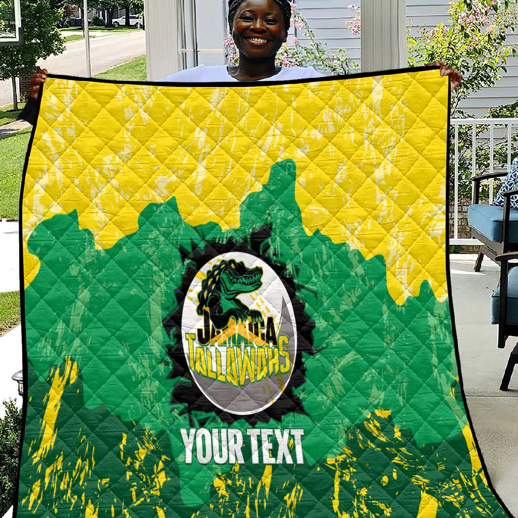 Custom Afro Jamaica Cricket Quilt Go Champions Tallawahs Grunge Style LT14