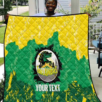Custom Afro Jamaica Cricket Quilt Go Champions Tallawahs Grunge Style LT14