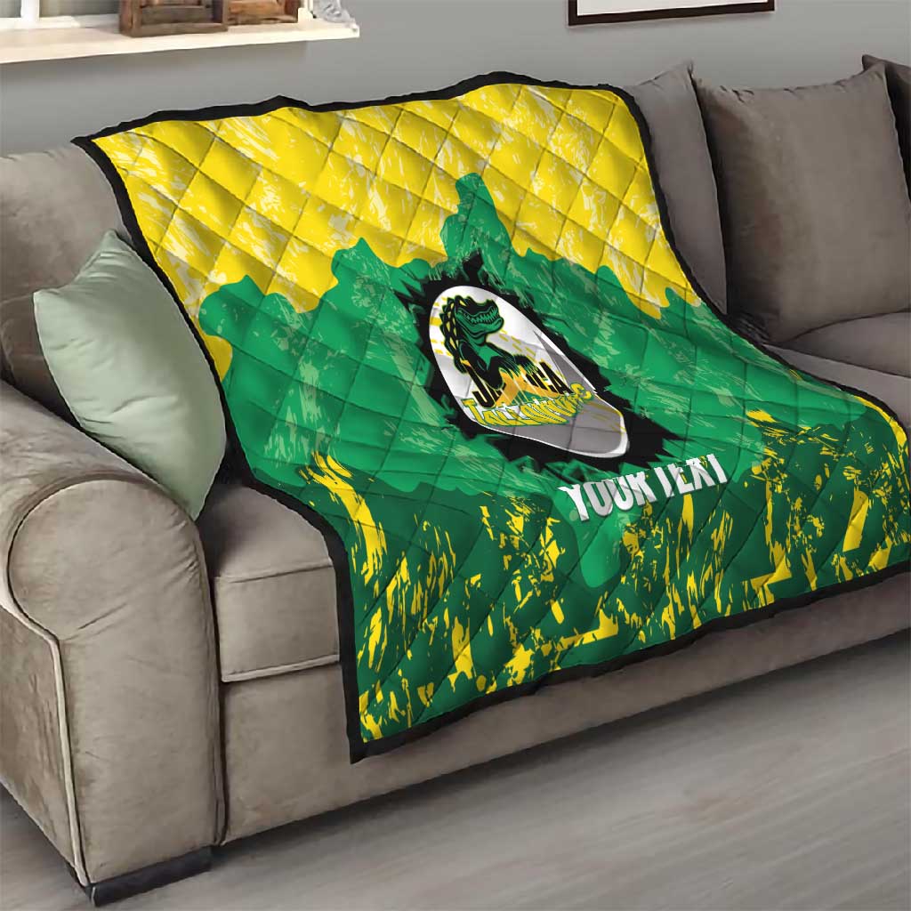 Custom Afro Jamaica Cricket Quilt Go Champions Tallawahs Grunge Style LT14