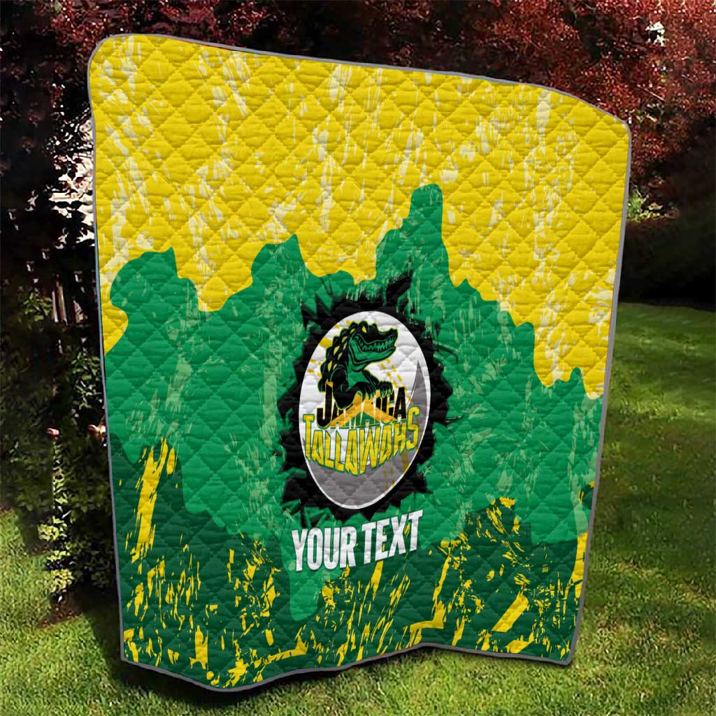 Custom Afro Jamaica Cricket Quilt Go Champions Tallawahs Grunge Style LT14