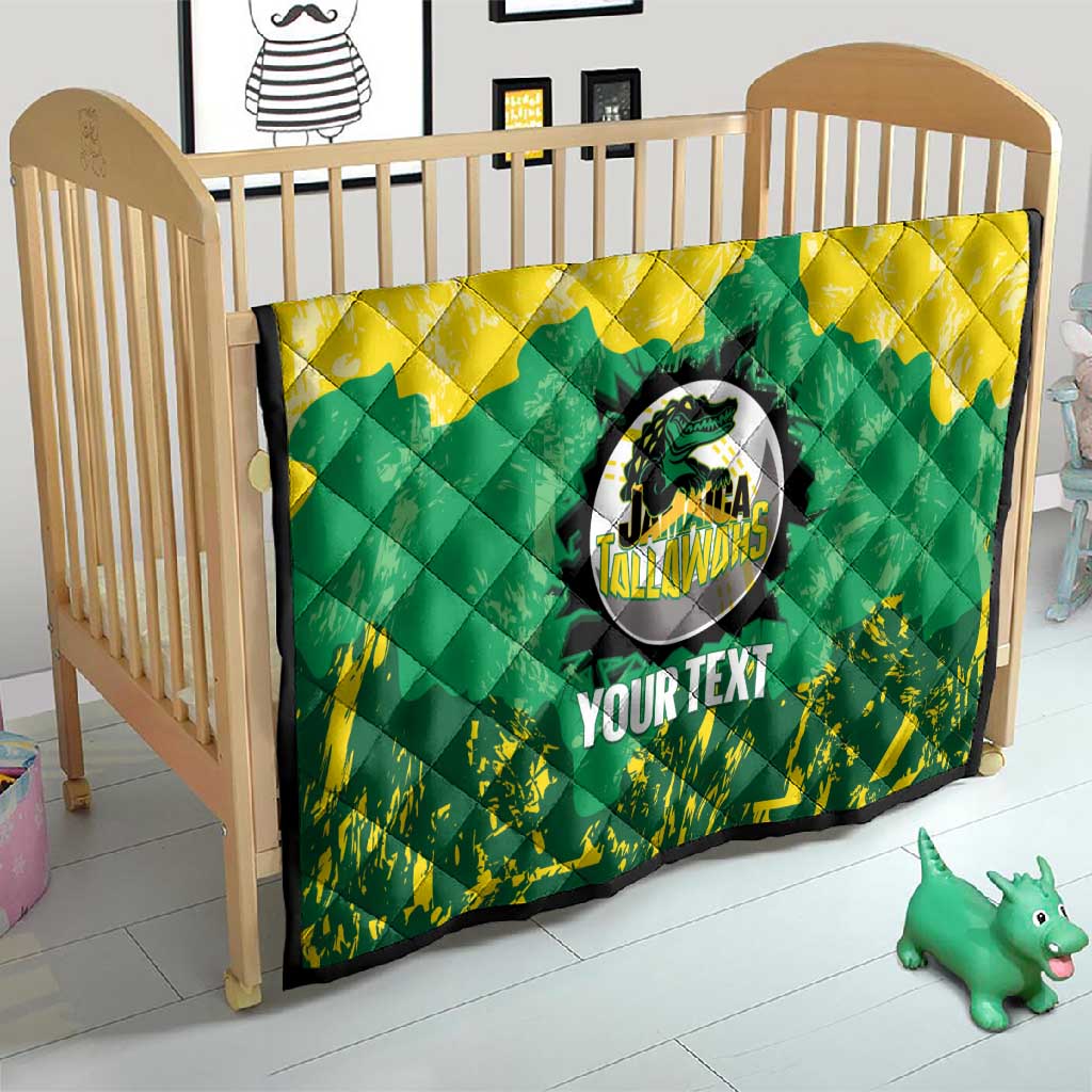 Custom Afro Jamaica Cricket Quilt Go Champions Tallawahs Grunge Style LT14