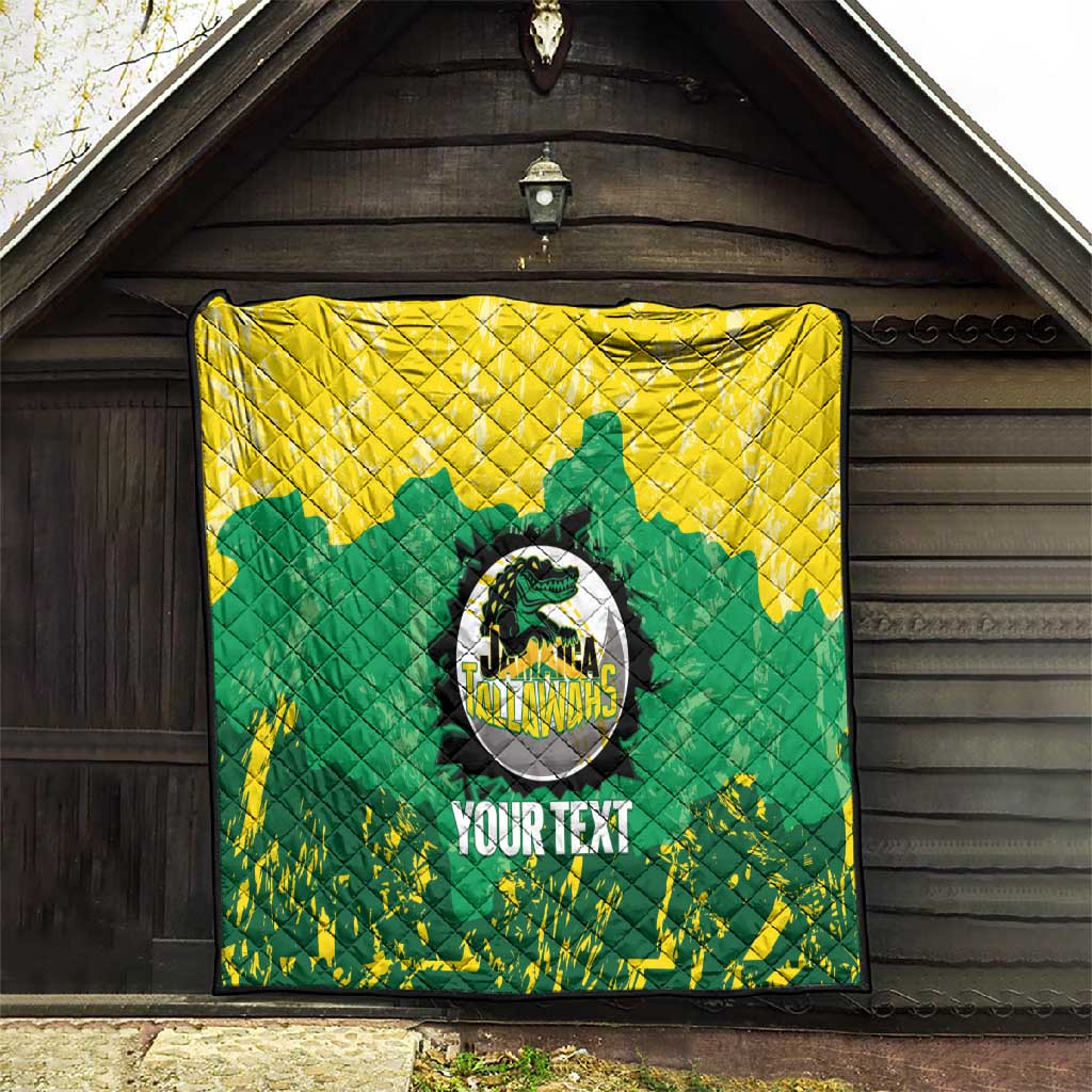 Custom Afro Jamaica Cricket Quilt Go Champions Tallawahs Grunge Style LT14