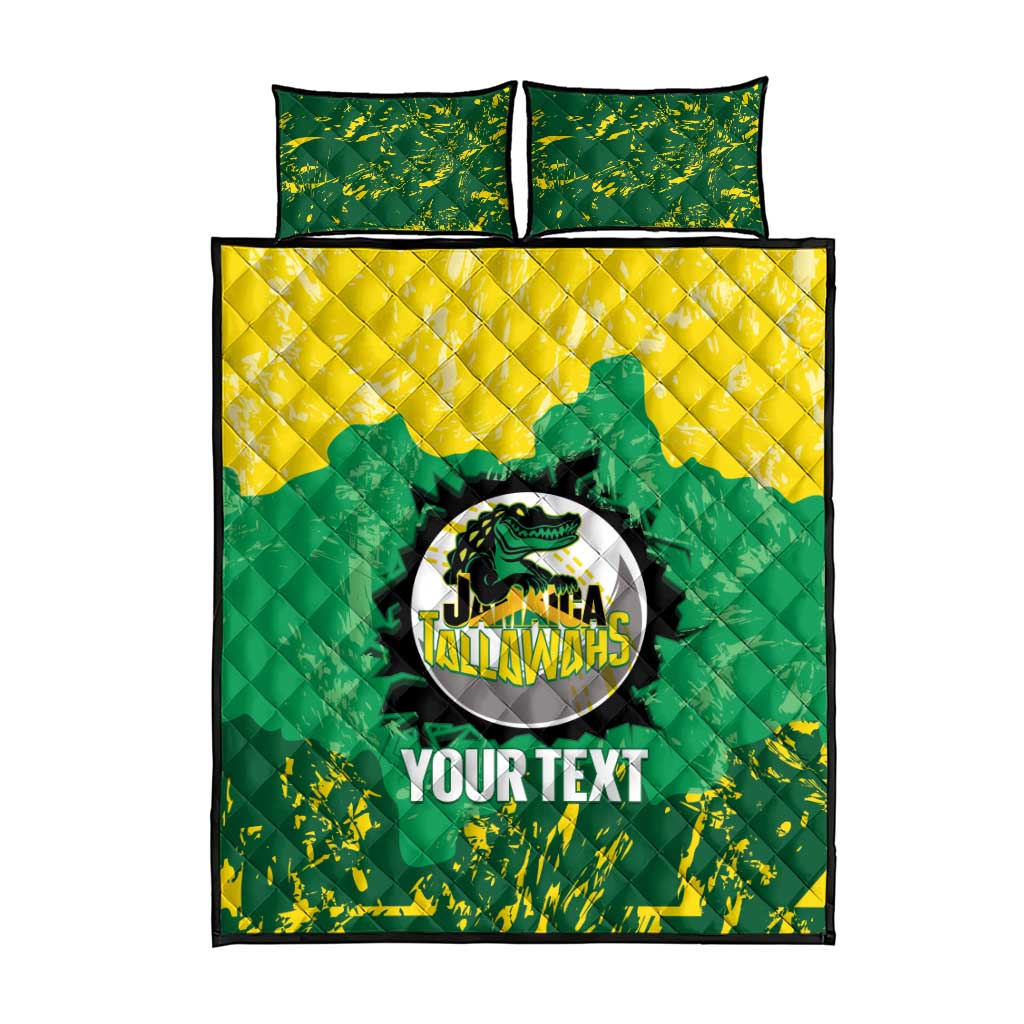 Custom Afro Jamaica Cricket Quilt Bed Set Go Champions Tallawahs Grunge Style LT14