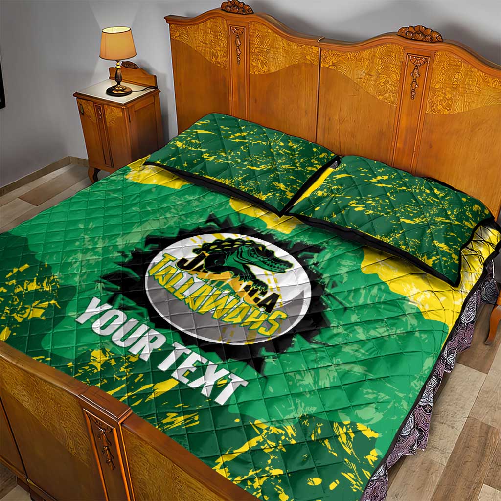 Custom Afro Jamaica Cricket Quilt Bed Set Go Champions Tallawahs Grunge Style LT14