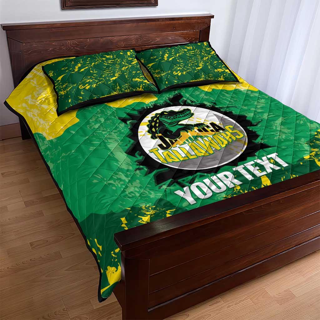 Custom Afro Jamaica Cricket Quilt Bed Set Go Champions Tallawahs Grunge Style LT14