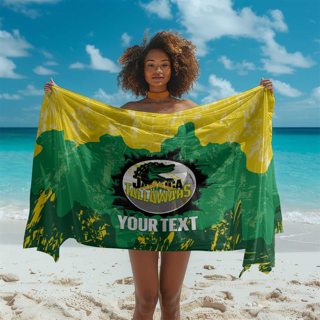 Custom Afro Jamaica Cricket Sarong Go Champions Tallawahs Grunge Style LT14