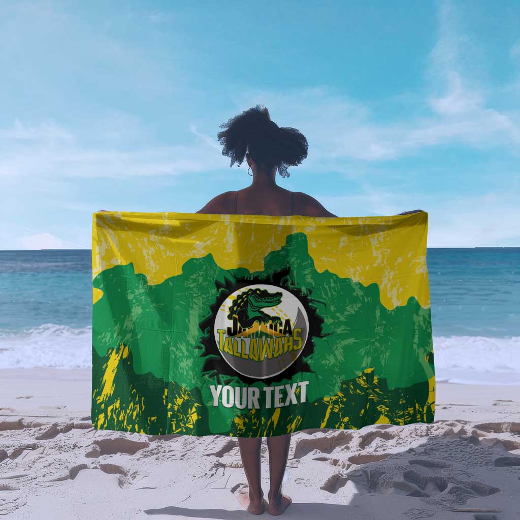 Custom Afro Jamaica Cricket Sarong Go Champions Tallawahs Grunge Style LT14