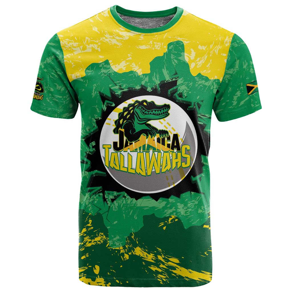 Custom Afro Jamaica Cricket T shirt Go Champions Tallawahs Grunge Style LT14