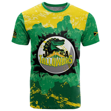 Custom Afro Jamaica Cricket T shirt Go Champions Tallawahs Grunge Style LT14