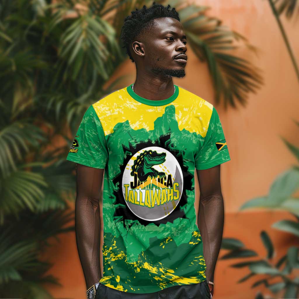 Custom Afro Jamaica Cricket T shirt Go Champions Tallawahs Grunge Style LT14
