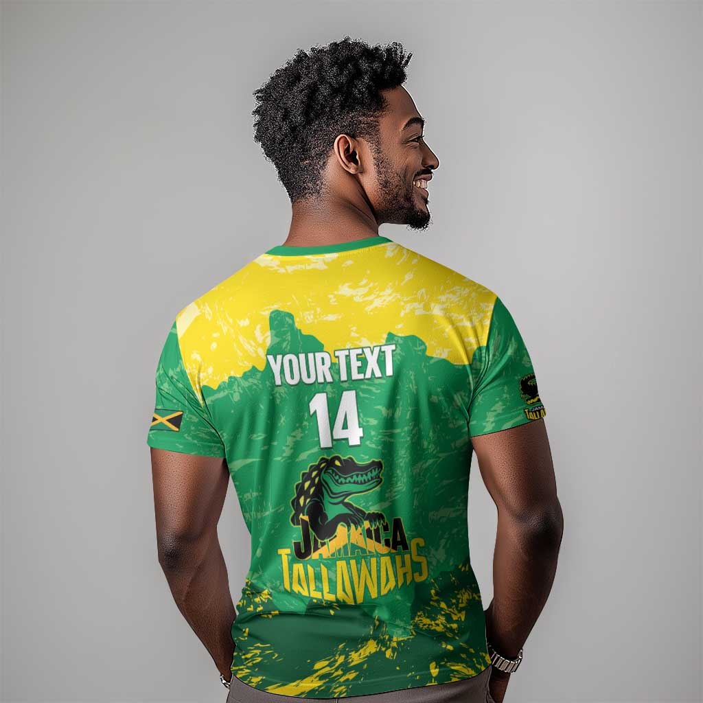 Custom Afro Jamaica Cricket T shirt Go Champions Tallawahs Grunge Style LT14