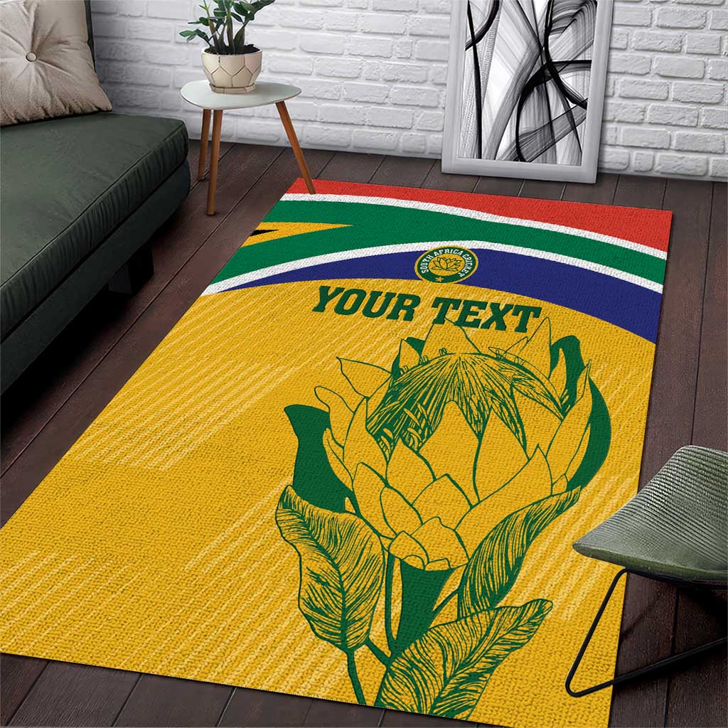 Custom South Africa Cricket Area Rug Go Champions World Cup Proteas LT14