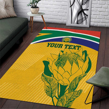 Custom South Africa Cricket Area Rug Go Champions World Cup Proteas LT14