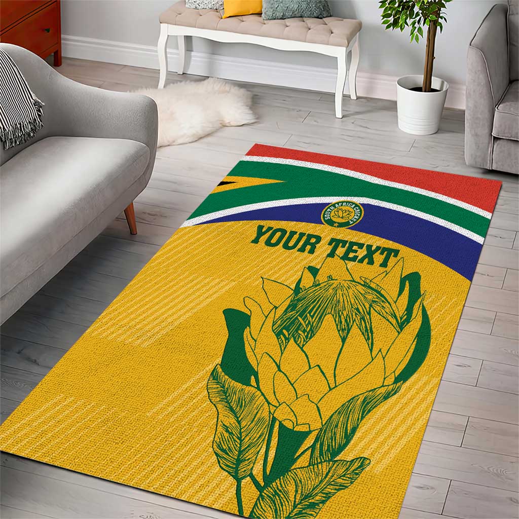 Custom South Africa Cricket Area Rug Go Champions World Cup Proteas LT14