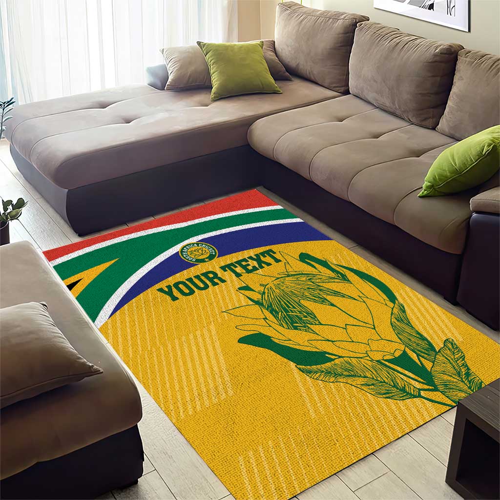 Custom South Africa Cricket Area Rug Go Champions World Cup Proteas LT14