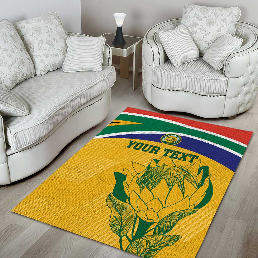 Custom South Africa Cricket Area Rug Go Champions World Cup Proteas LT14