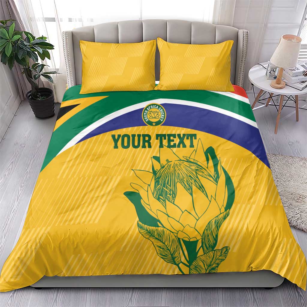 Custom South Africa Cricket Bedding Set Go Champions World Cup Proteas LT14