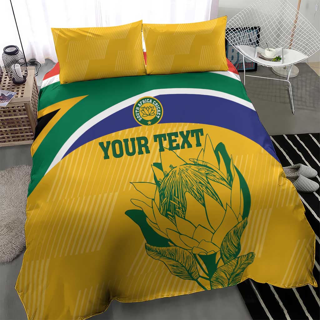 Custom South Africa Cricket Bedding Set Go Champions World Cup Proteas LT14