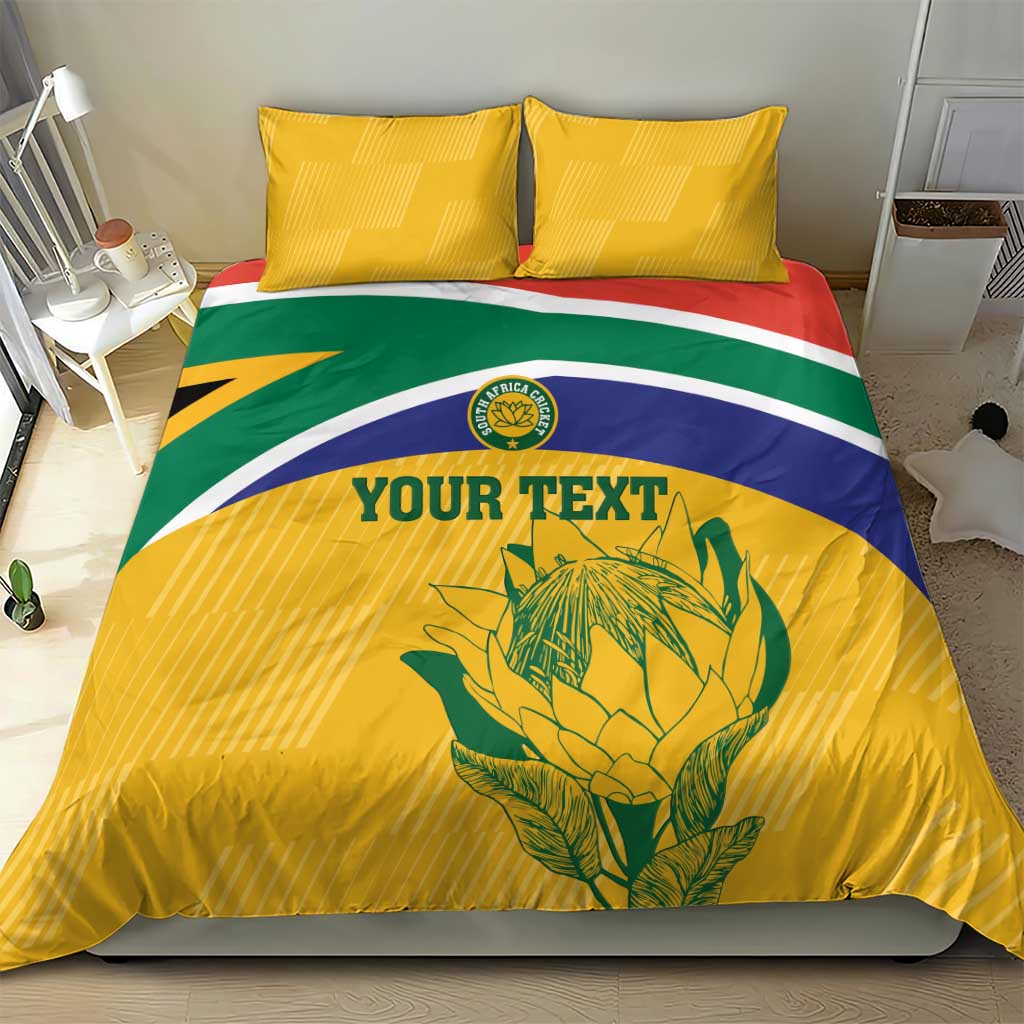 Custom South Africa Cricket Bedding Set Go Champions World Cup Proteas LT14