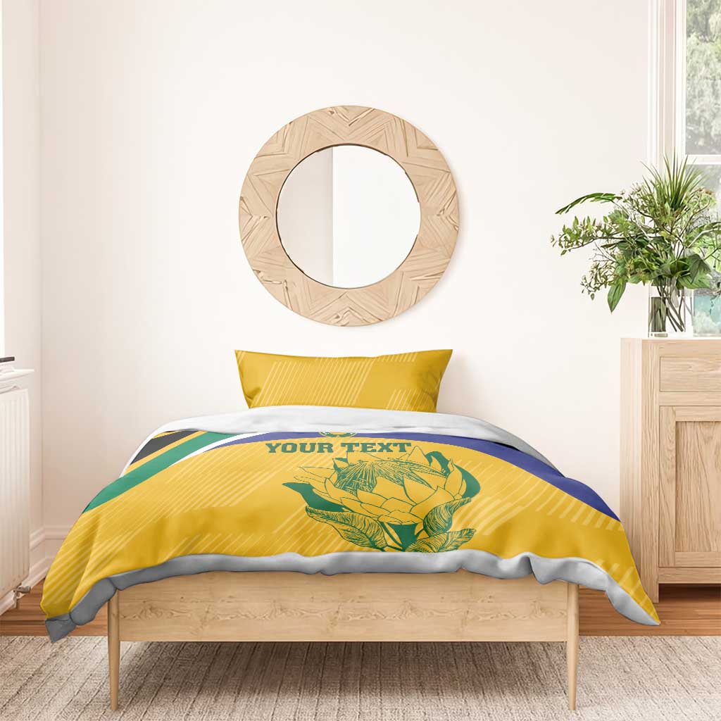 Custom South Africa Cricket Bedding Set Go Champions World Cup Proteas LT14