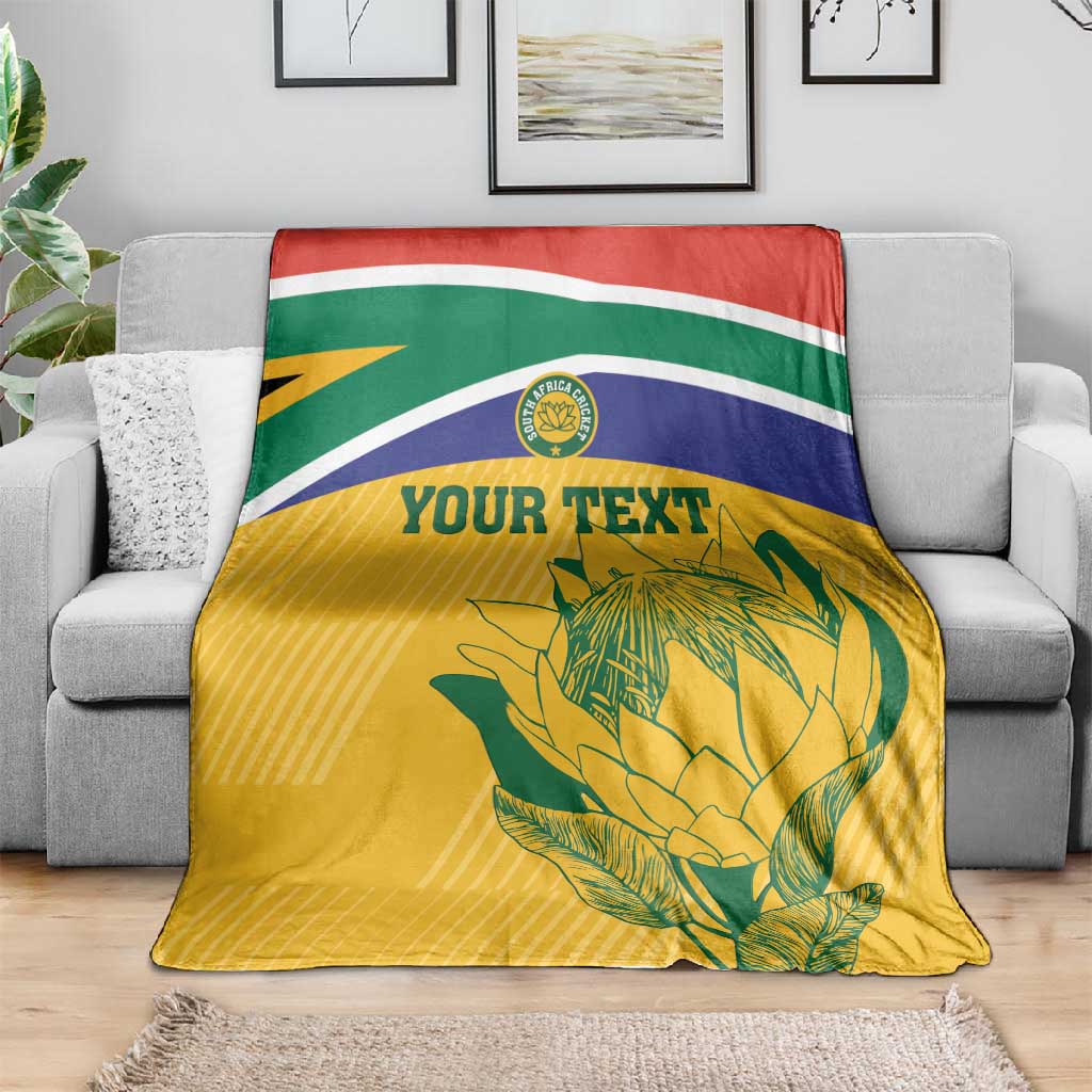 Custom South Africa Cricket Blanket Go Champions World Cup Proteas LT14