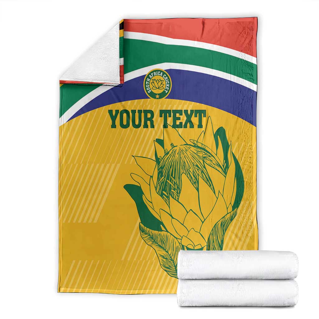 Custom South Africa Cricket Blanket Go Champions World Cup Proteas LT14