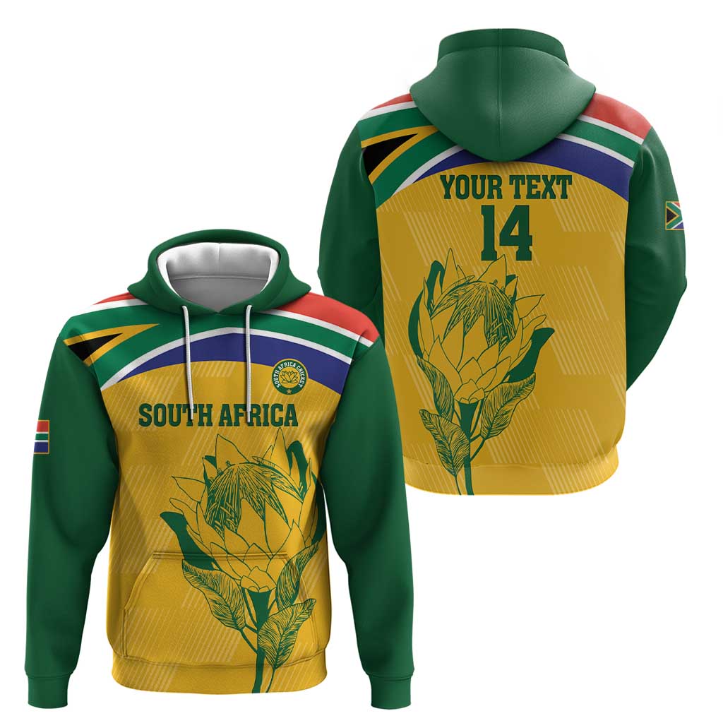 Custom South Africa Cricket Hoodie Go Champions World Cup Proteas LT14
