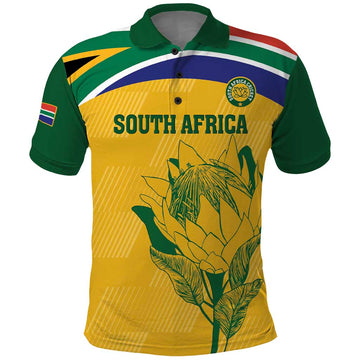 Custom South Africa Cricket Polo Shirt Go Champions World Cup Proteas LT14