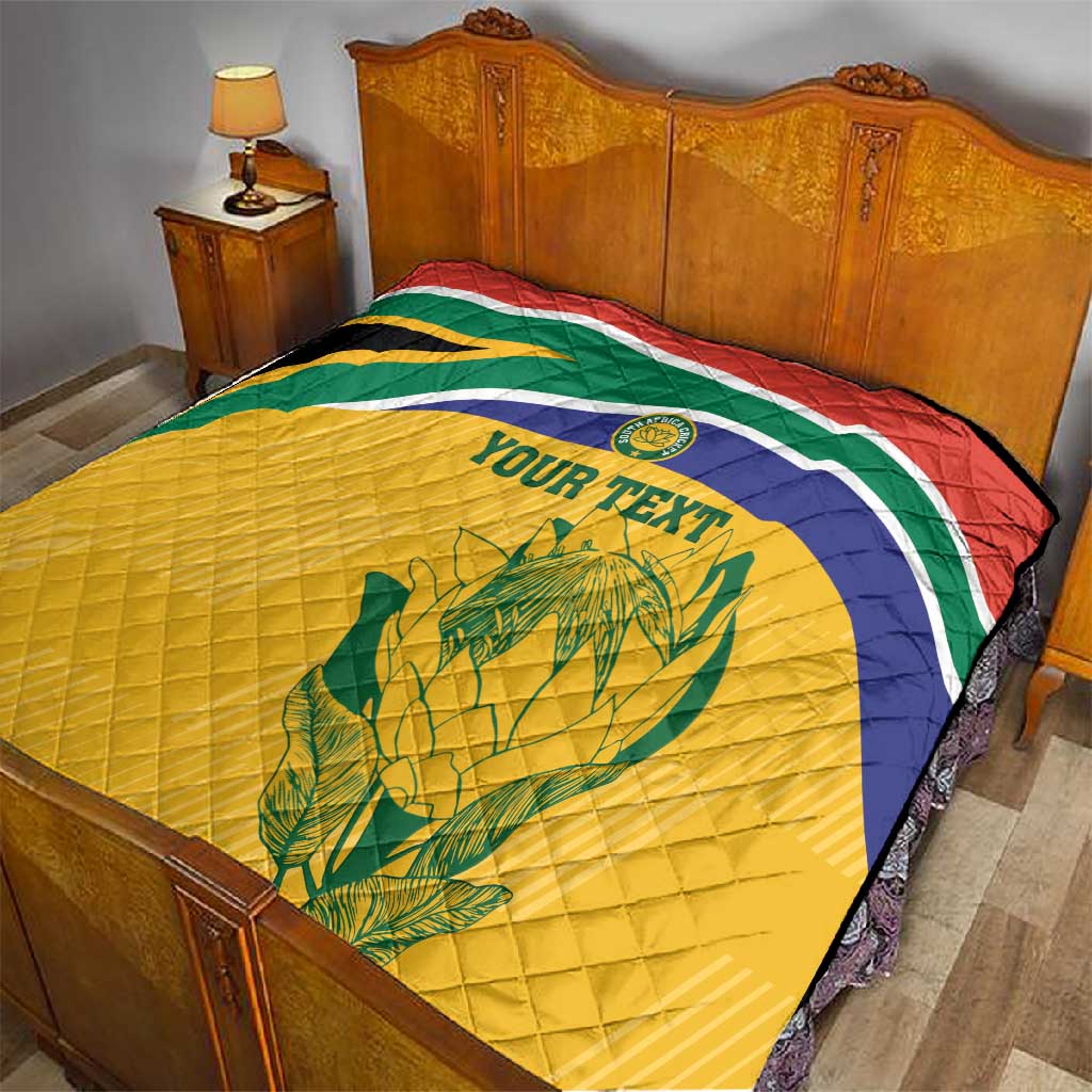 Custom South Africa Cricket Quilt Go Champions World Cup Proteas LT14