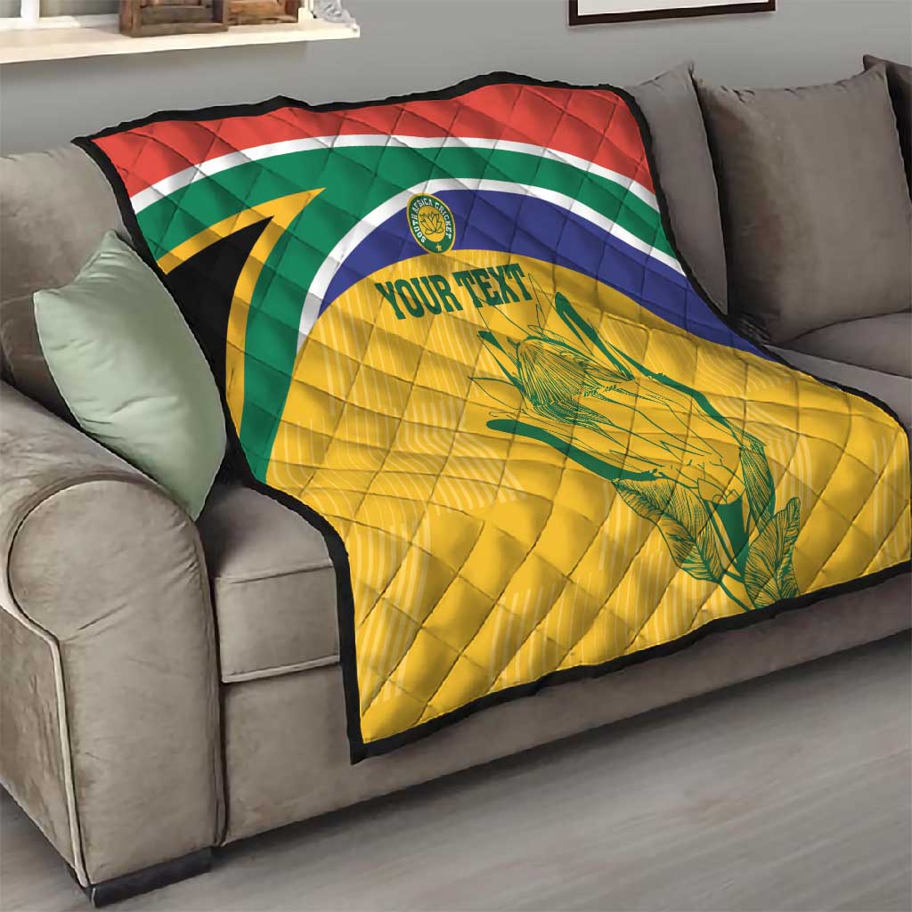 Custom South Africa Cricket Quilt Go Champions World Cup Proteas LT14