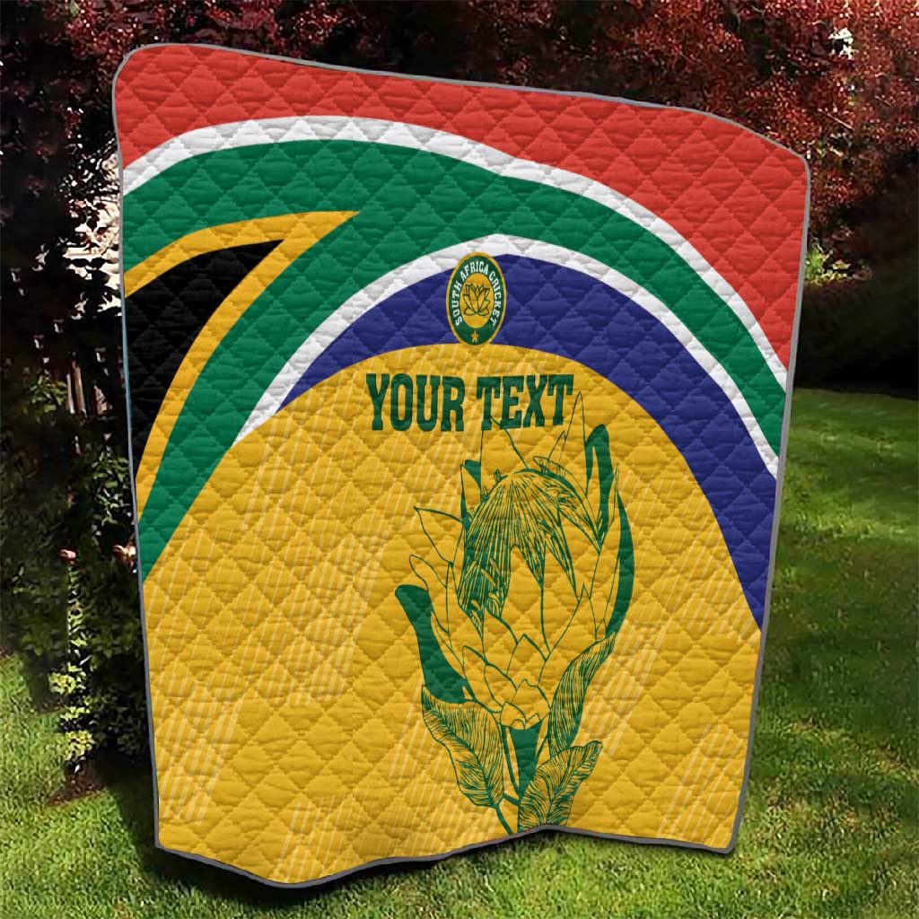 Custom South Africa Cricket Quilt Go Champions World Cup Proteas LT14