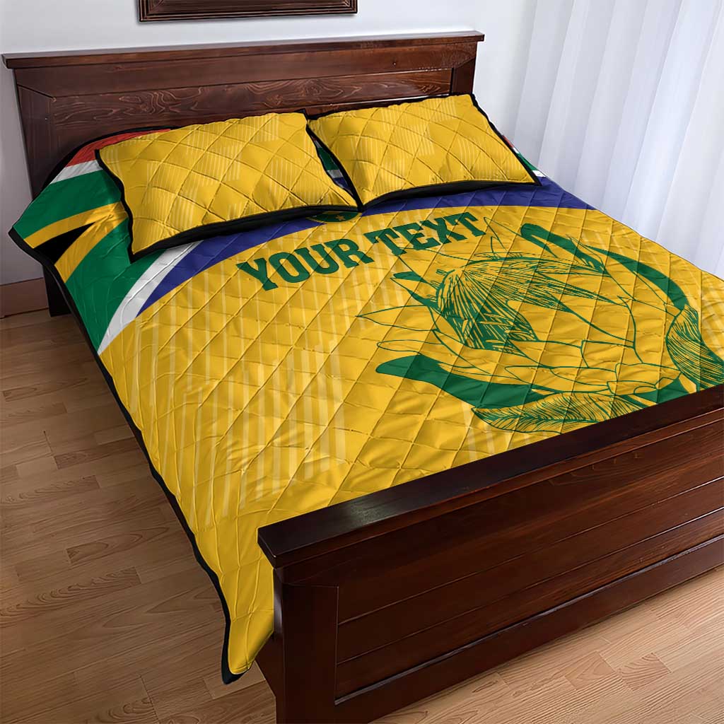 Custom South Africa Cricket Quilt Bed Set Go Champions World Cup Proteas LT14