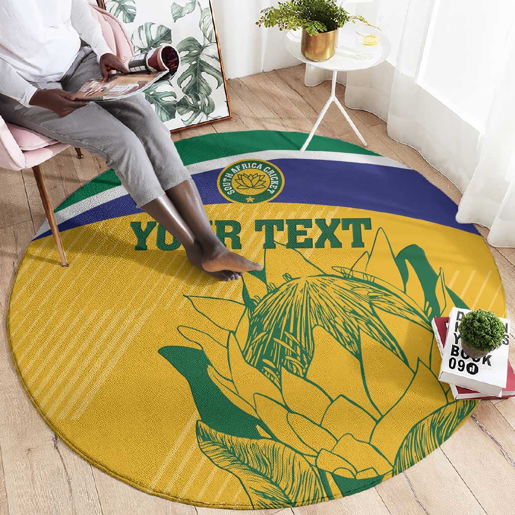 Custom South Africa Cricket Round Carpet Go Champions World Cup Proteas LT14