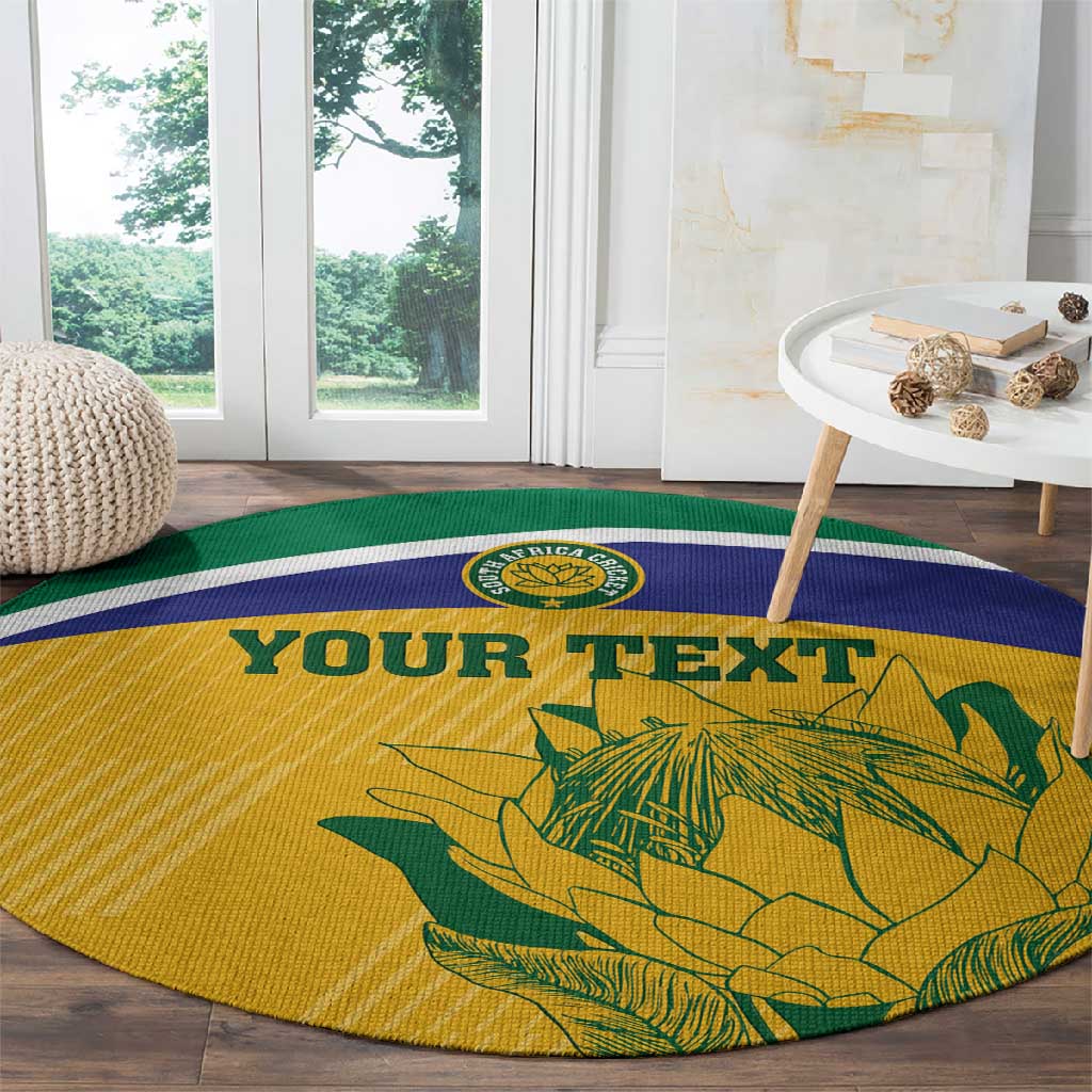 Custom South Africa Cricket Round Carpet Go Champions World Cup Proteas LT14