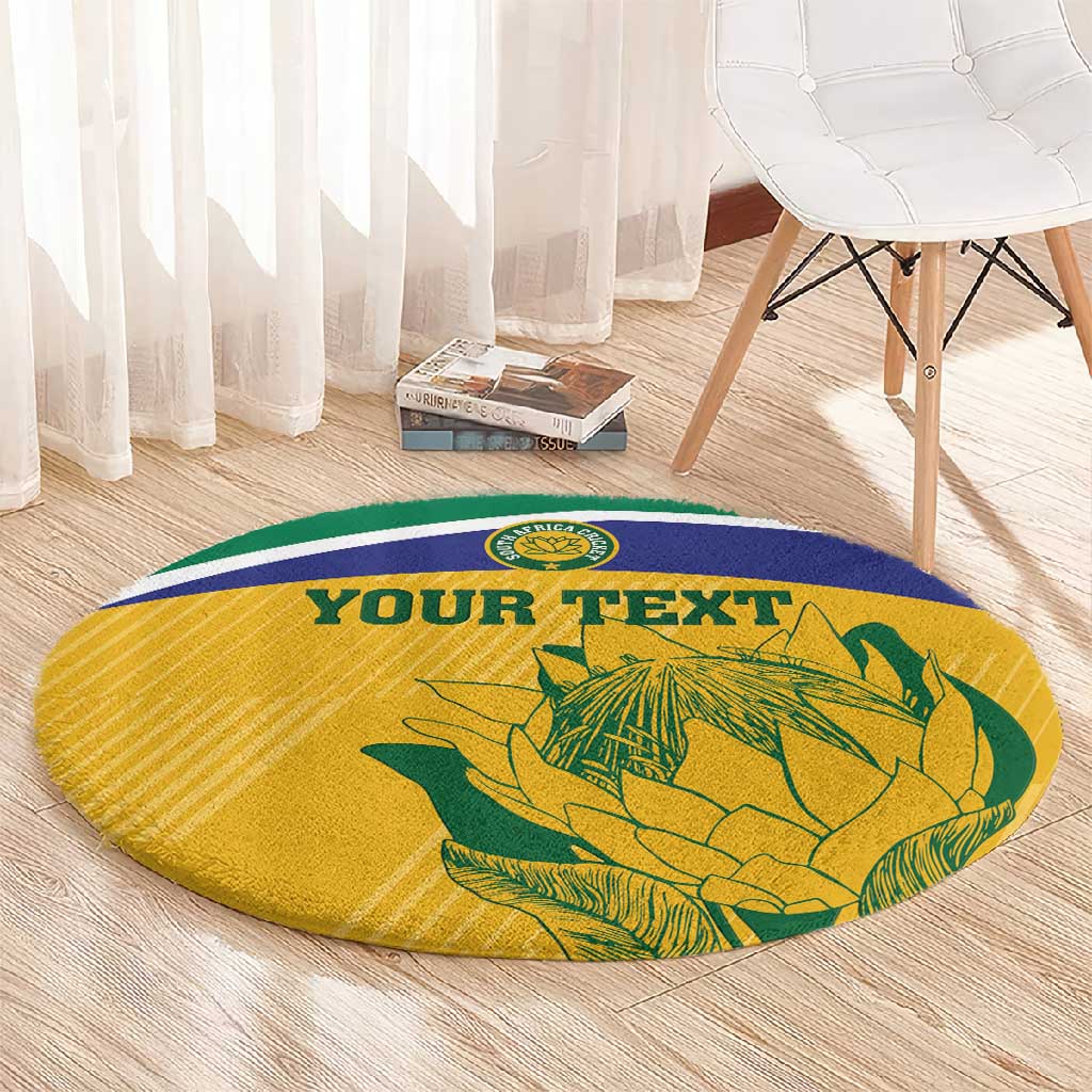 Custom South Africa Cricket Round Carpet Go Champions World Cup Proteas LT14