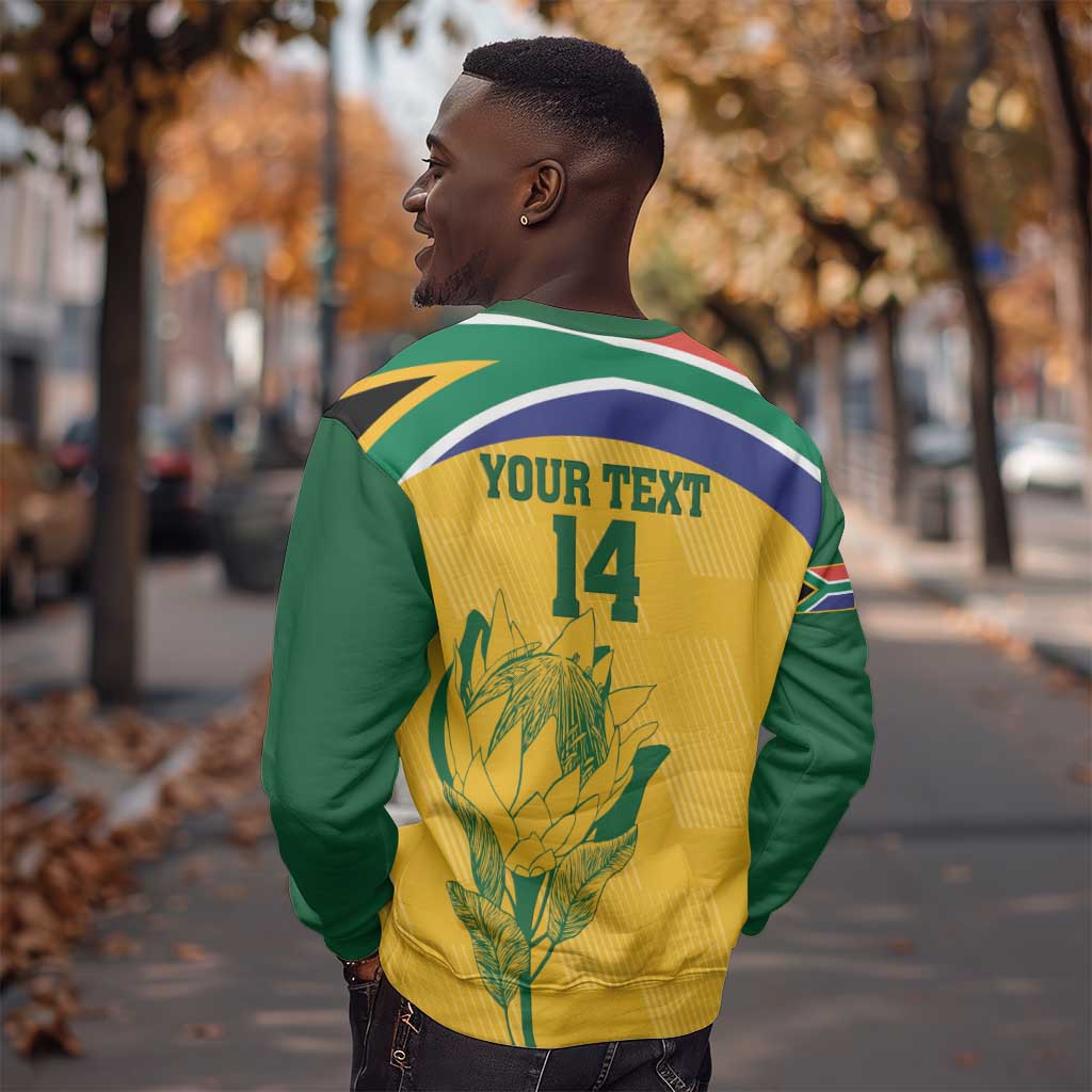 Custom South Africa Cricket Sweatshirt Go Champions World Cup Proteas LT14